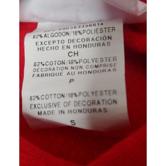 Champion Reverse Weave Mens Small Hooded Sweatshirt Red Heavyweight - Picture 7 of 9